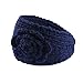 Voberry® Women Crochet Headband Knit Hairband Flower Winter Ear Warmer Headwrap (DarkBlue)