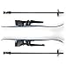 Lucky Bums Kids Beginner Ski and Pole set with Bindings, Digital Blue