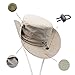 OMECHY Outdoor Bucket Mesh Hat Summer UV Protection Sun Cap Boonie Fishing Camouflage Hat,Khaki