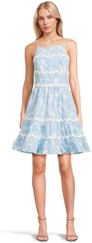 ellen tracy denim dress Sleeveless Scalloped Button Front Denim Minidress