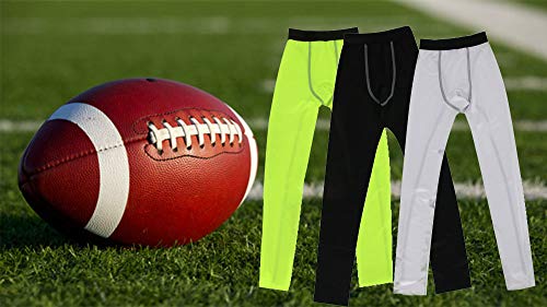 Boy's Sports Running Stretch Pants Compression Football Legging - Thumbnail 7