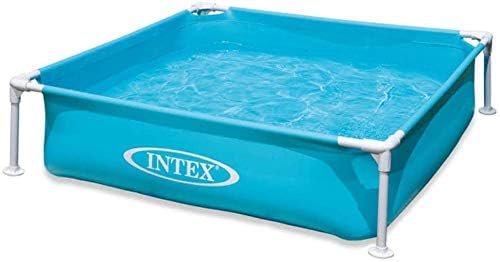 GJNVBDZSF Swimming Pool, Game Center Children's Swimming Metal Tube Frame Swimming Pool, Square Tube Frame Pool, Fishing Pond 122 * 122 * 30CM Suitable For Children Over 3 Years Old