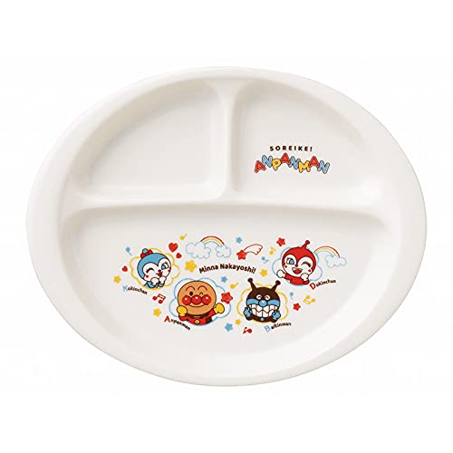 金正陶器(Kaneshotouki) 「 それいけ!アンパンマン 」 皿 ランチ プレート 約23×19cm なかよしシリーズ 066127 ホワイト