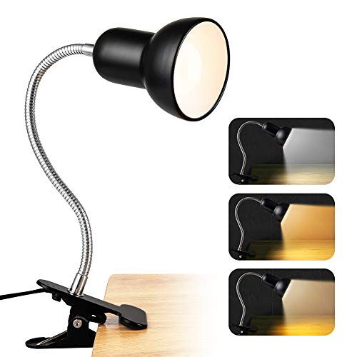 Desk lamp,360° Rotation Clip on Lamp Portable Book Reading Light,Clamp