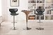 Roundhill Furniture Masaccio Cushioned Grey Leatherette Upholstery Airlift Swivel Barstool (Set of 2)