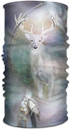 White Deer Headwear For Men And Women-Yoga Sports Travel Workout Wide Headbands,Neck Gaiter,Bandana,Helmet Liner,Balaclava,Hair Turban,Scarf