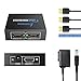 HDMI Splitter 1 in 2 Out, HDMI HDCP Bypass Splitter One Input to Two Outputs HDMI Amplifier 1X2 HDMI Splitter 4k, for Xbox One PS4 PS3 Blu-ray Player Cable Box Satellite TV (1 Input 2 Outputs)