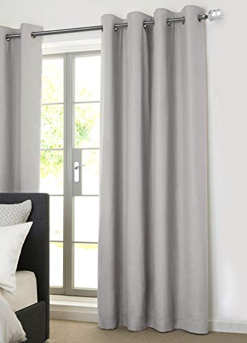 Sheffield Home, AMG, and Enchante Accessories, 3 Ring Crystal Curtain Rod, 36 to 66-Inch, Pewter - Thumbnail 5