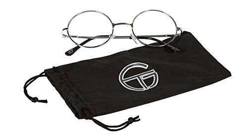 Gravity Shades Circular Silver Frame Clear Lens Glasses