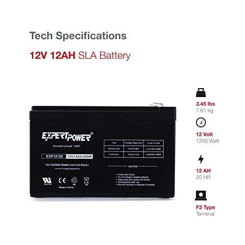1 ExpertPower+EXP12120+Volt+Rechargeable+battery