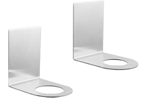 SILENRADAWN 2pcs No-Drilling Stainless Steel Shower Bottle Holders with Strong Stability and Two Diameter Sizes