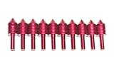 Bike Boltz Spike Billet Bolt for Windshields Motorcycles Sport Bike Customization Anodized Aluminum Colored Windscreen Fairings License Plate Screws (Red)