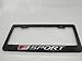 F Sport Gloss Black Carbon Fiber License Plate Frame with Black Caps