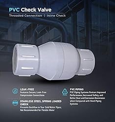 Midline Valve 4I2U100 PVC Inline Check Valve for