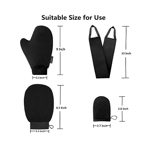 YVOIER-Self-Tanning-Mitt-Applicator-Kit-4-in-1-Self-Applicator-Set-with-Exfoliating-GloveTan-Mitt-ApplicatorTanning-Back-Lotion-Applicators-for-Your-BackFace-Mitt-for-Tanning-Lotion-Streak-Free-Tan YVOIER Self Tanning Mitt Applicator Kit 4 in 1 Self Applicator Set with Exfoliating Glove,Tan Mitt Applicator,Tanning…