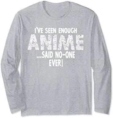 Unisex Anime T Shirt Anime Gift For Teens Boys Girls Long Sleeve Large Heather Grey