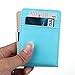 Epoint ECM08A07 Beige Blue World Wide Leather Wallet Stainless Steel Money Clip and 4 Card Holders Inspirational