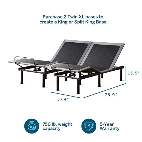 Lucid L150 Twin XL Adjustable Base Twin XL Bed Frame with Head and