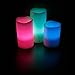 WYZworks Set of 3 LED Multi-Color Changing Real Wax Ivory Pillar Candles (4”, 5”, 6”) w/Remote Control, Realistic Flameless Flicker Mode, Battery Operated, Waterproof Accent Decor Home Lighting