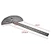 H88-Stainless Steel 0-180 Protractor Angle Finder Arm Rule Measure Ruler # 6400830