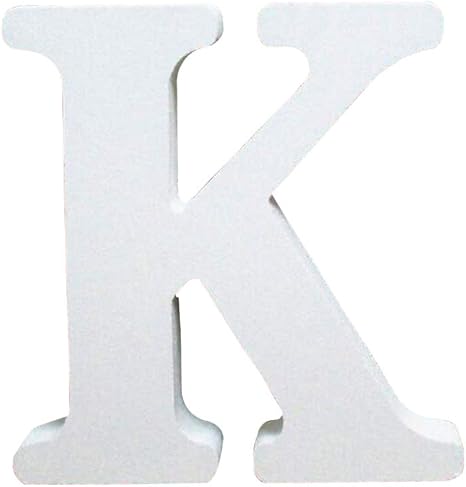 Amazon Com Venkaite Wooden Letters A Z Alphabet Letters Decor Wedding Birthday Party Home Decoration White K Home Kitchen