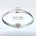 Soufeel Swarovski Crystal Heart in Wings Charm 925 Sterling Silver Fit European Bracelets Mother's Day