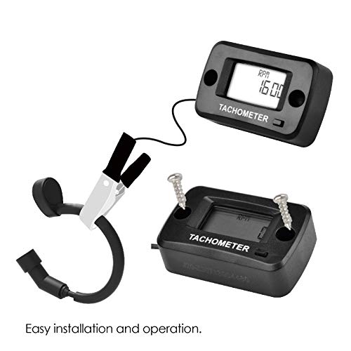 Jayron LCD Digitale Benzine Inductieve Toerenteller Gauge Waterdicht voor Motorfiets Motocross grasmaaier Sneeuwblazer… - Image 5