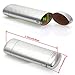 EZESO Glasses Case Spectacle Case Box Aluminum Lattice Nearsighted Eyeglass Case for Small Frame (Lattice Sliver)