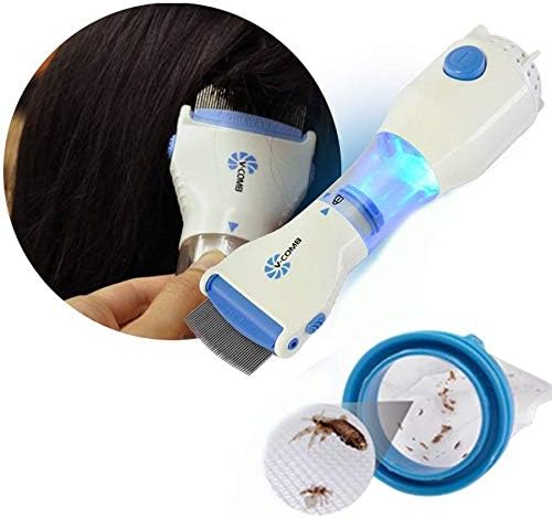 Sajani 240V Electrical Head Lice Comb Lice Solution Chemical Free Kills Head Lice Capture Lice Removal Treatment V-Comb (White)