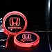 LED Car Cup Holder Lights, Car Logo Coaster with 7 Colors Changing USB Charging Mat, Luminescent Cup Pad Interior Atmosphere Lamp Decoration Light for Honda (2 PCS)