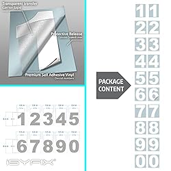 iSYFIX White Vinyl Numbers Stickers - 6 Inch Self