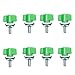 MOEBULB 8pcs Universal Hard Top Quick Removal Fastener Thumb Screw with Nut Kit Compatible with Jeep Wrangler YJ TJ JK JKU & Unlimited 1995-2017 (Green)