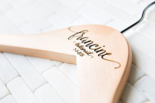 Personalized, Engraved Wedding Dress Hanger by Left Coast Original