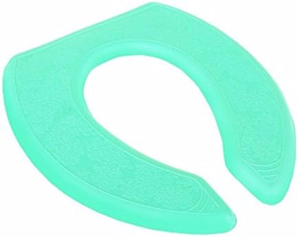 PLGJAQ862 Toilet Seat Cushion Pad Adhesive Universal Thick Waterproof A Rest Foam Mattress , Wc Green