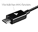 Exuun 8 inch Micro USB Male to Micro USB Male OTG Cable Mutual Charging Cable (Black)