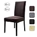 Fuloon 6 Pack Super Fit Stretch Removable Washable Short Dining Chair Protector Cover Seat Slipcover for Hotel, Dining Room, Ceremony, Banquet Wedding Party
