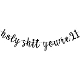 Holy Shit You're 21 banner -Funny Decorations For Men/Women's 21th Birthday Party Sign props, Happy 21 Years Old Birthday Decorations