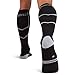 ABD ATHLETE INC. Plus Size Compression Socks 4 Wide Calf, Big and Tall, Men & Women 15-20 mmHg Reduce Pain Swelling. Maternity Nurse Travel Diabetic & Medical (WF MED, Black)