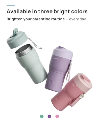 Papablic Pro Portable Bottle Warmer for Travel – 3X Faster Heating, 5 Temp Settings, Baby Milk & Formula Warmer On the Go, Long Battery Life, Mint Green