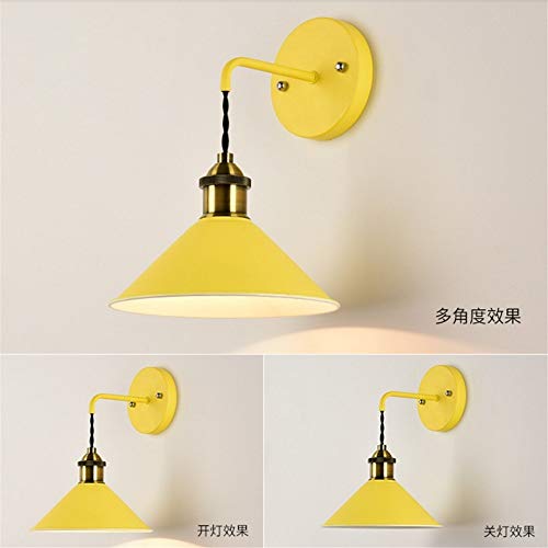 Sconce Light Colored lighting to create meaning minimalist bedroom bedside lamp wall lamp living room lamp 300 * 210mm, yellow