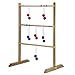 Hathaway Solid Wood Ladder Toss Game Set – Complete Ladder Ball Game Set with 2 Targets, 6 Golf Ball Bolas, and Carry Bag – Outdoor Adult Games for Backyard Fun - Good for 2–4 Players