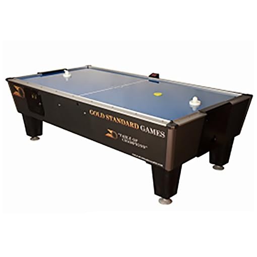 Tournament Pro Air Hockey Table - 8' - Dark Blue - Coin Operated - Side Scoring