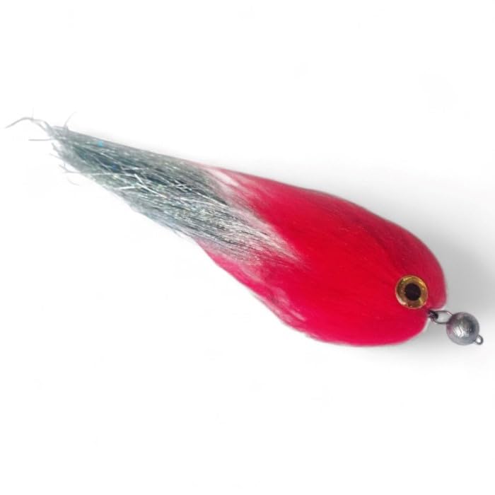 FISHIN ADDICT Red Head Comet fishing jig fly 5g Cheb - Sea bass, pike, perch 180mm