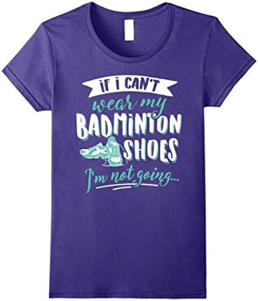 Womens Badminton T-Shirt for Women &amp; Girls - My Badminton Shoes! Large Purple