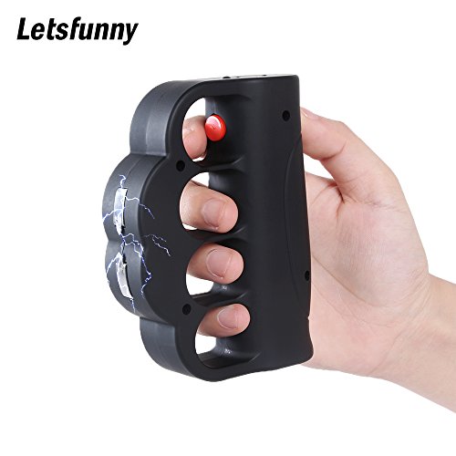 180,000,000 Security Sting Ring Stun Gun - Rechargeable with LED Flashlight (Black)