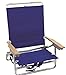 Rio Brands 5 Position Classic Lay Flat Beach Chair with Backpack Straps