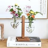 XXXFLOWER Plant Pots Wooden Stand Glass Vase Terrarium Propagation Station view 6