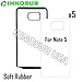 5 x Samsung Galaxy Note 5-Rubber-black - blank dye case + inserts for dye Sublimation phone cover / blank Printable case, Made by INNOSUB™ USA