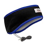 CozyPhones Sleep Headphones & Travel Bag , Lycra Cool Mesh Lining and Ultra Thin Speakers. Perfect for Sleeping, Sports, Air Travel, Meditation and Relaxation - BLUE