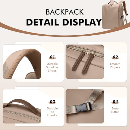 GOLF SUPAGS Stylish Expandable Laptop Backpack for Women Work College Travel Casual Laptop Backpack 17.3 Inch